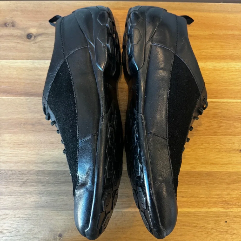 Calvin Klein‎ Caulken Men 13 M Black Leather Suede Fashion Sneakers Shoes Casual